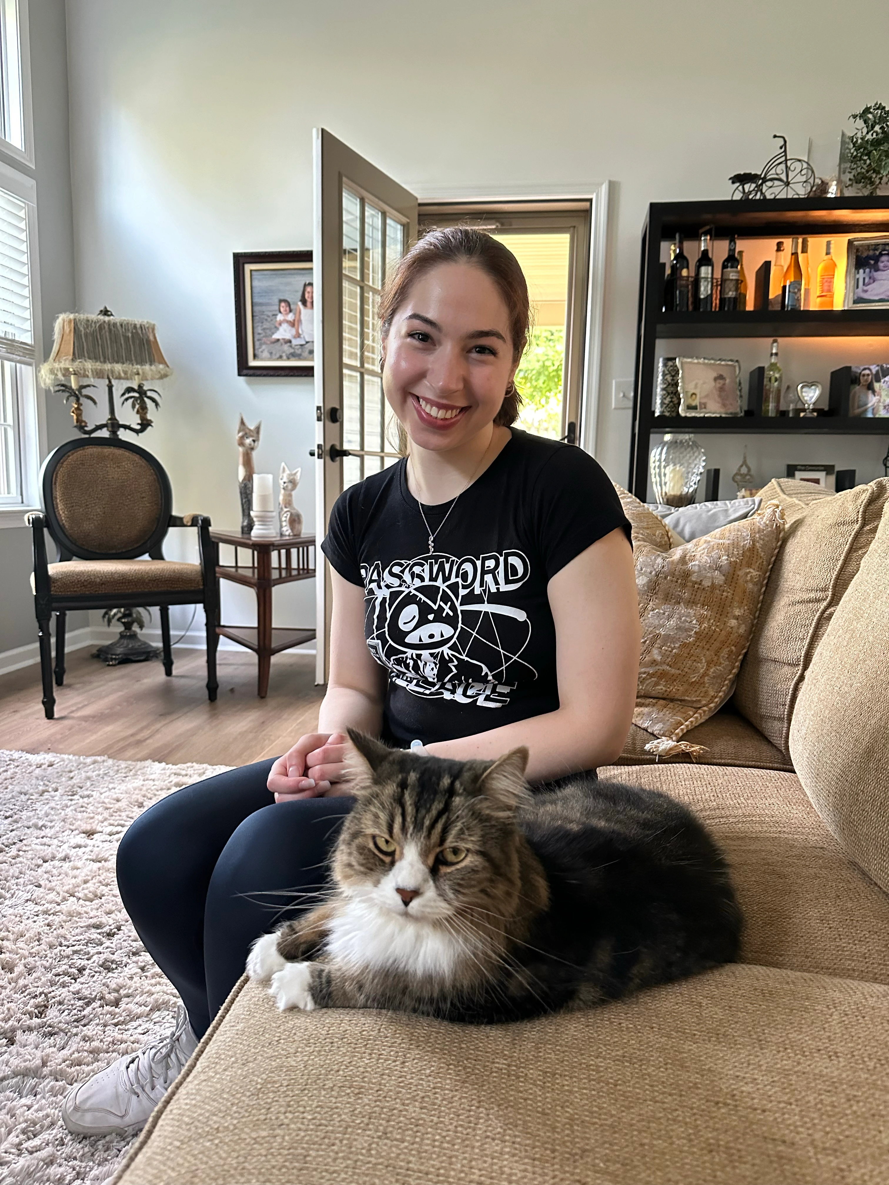 Olivia with cat. Used on a post about ROP.