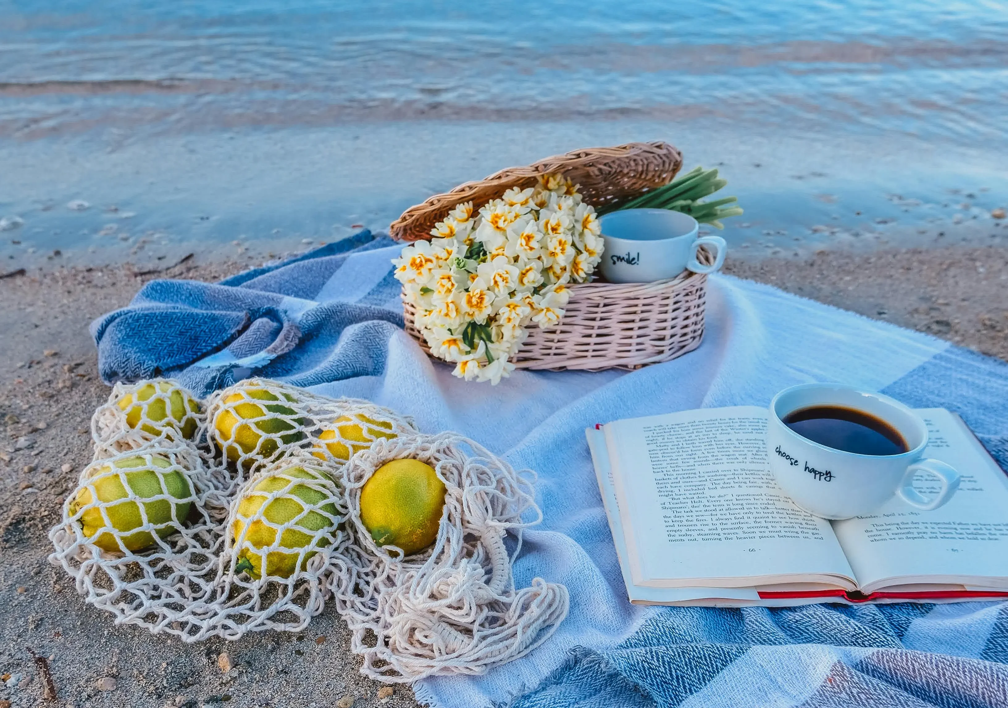 Coffee on a boat. Used on a post about desserts are treated like breakfast.