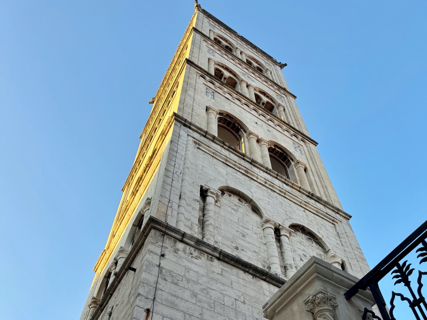 Bell tower in Zadar, Croatia, during BSides Zadar 2024. Used on a post titled, Like My Website?: Here is How I used Open Source Tools to Build It!